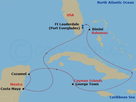 Itinerary map