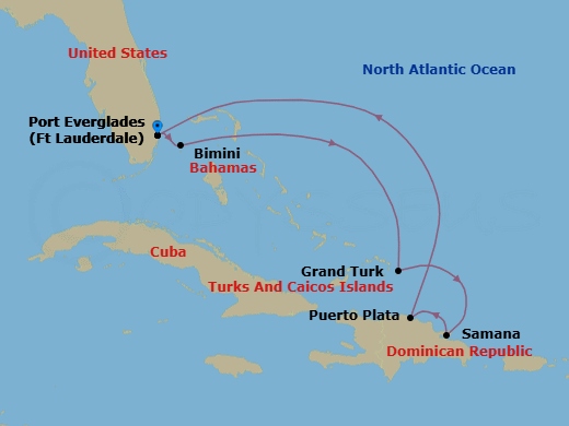 Itinerary map