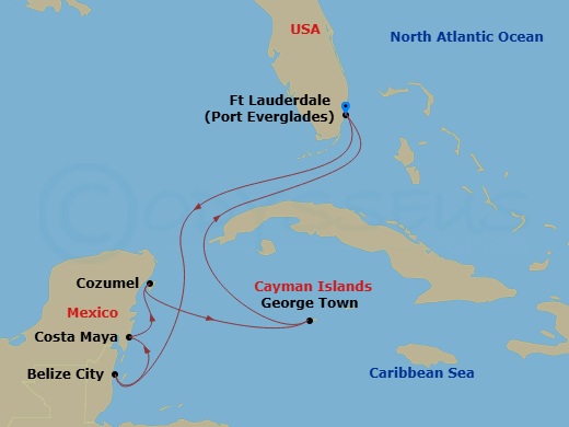Itinerary map