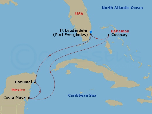 Itinerary map