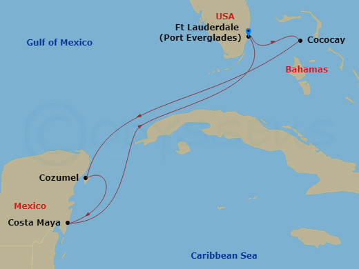 Itinerary map