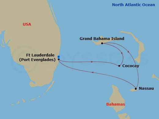 Itinerary map