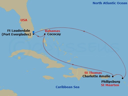 Itinerary map