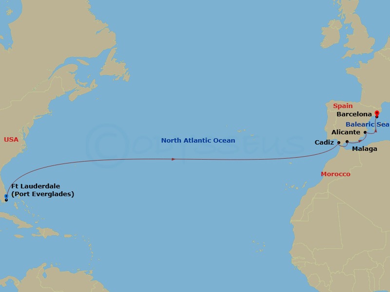 Itinerary map