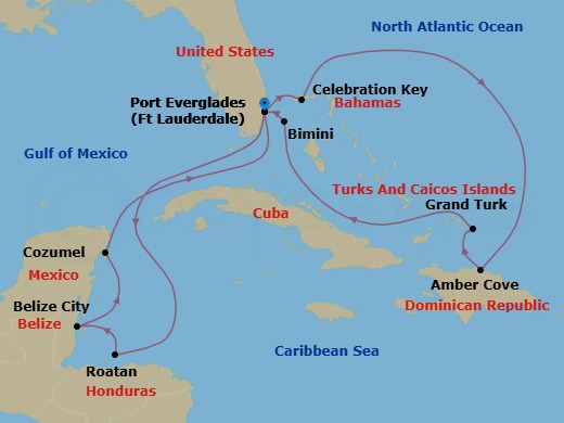 Itinerary map