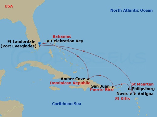 Itinerary map