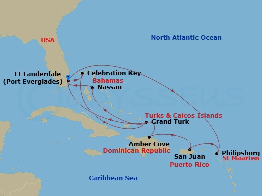 Itinerary map