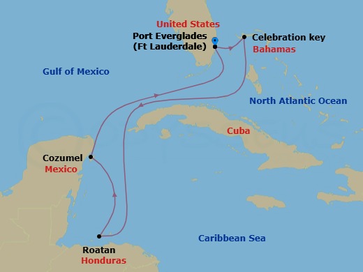 Itinerary map