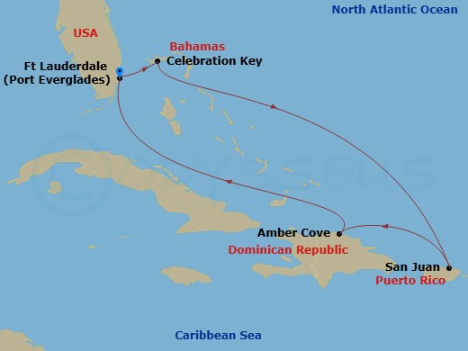 Itinerary map
