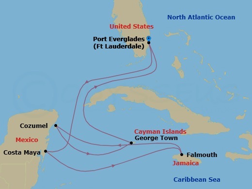 Itinerary map