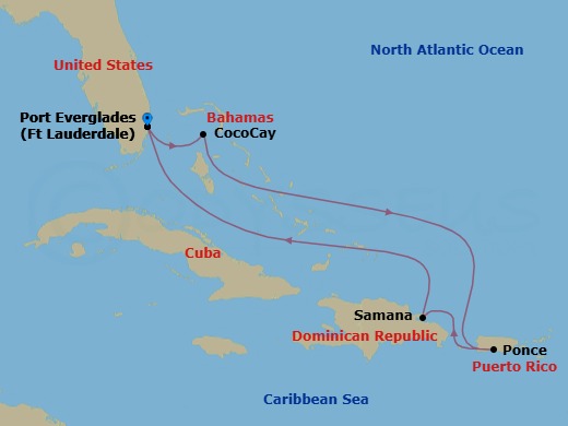Itinerary map