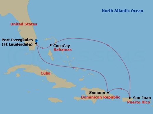 Itinerary map