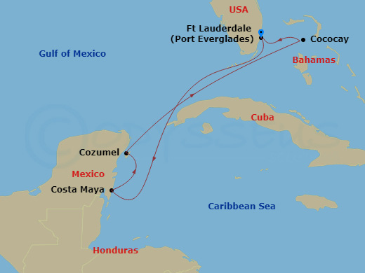 Itinerary map