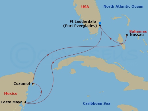 Itinerary map
