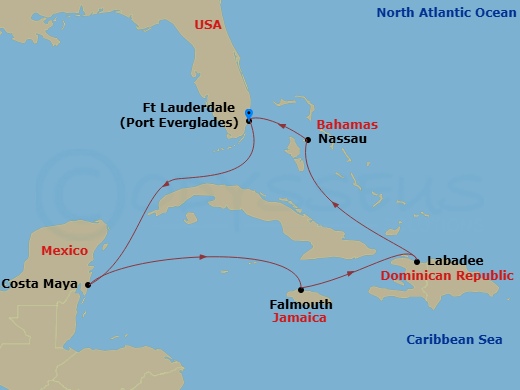 Itinerary map