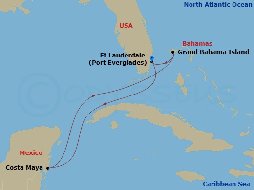 Itinerary map