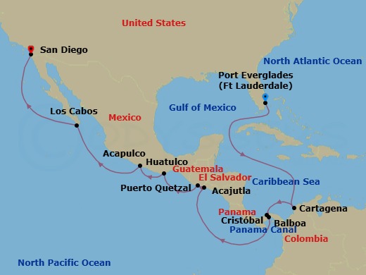 Itinerary map