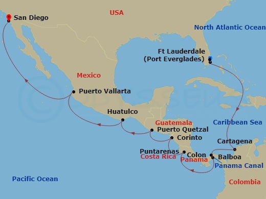 Itinerary map