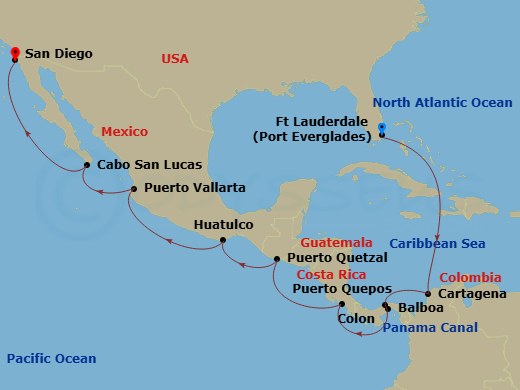 Itinerary map