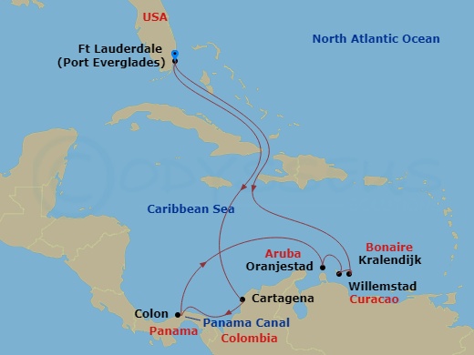 Itinerary map