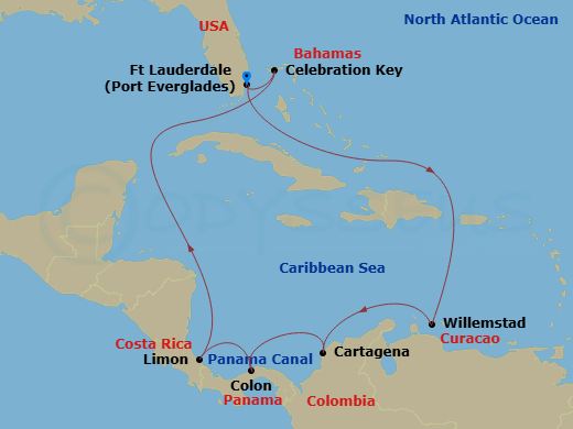 Itinerary map
