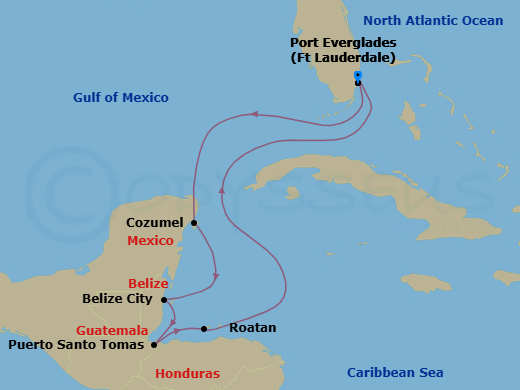 Itinerary map