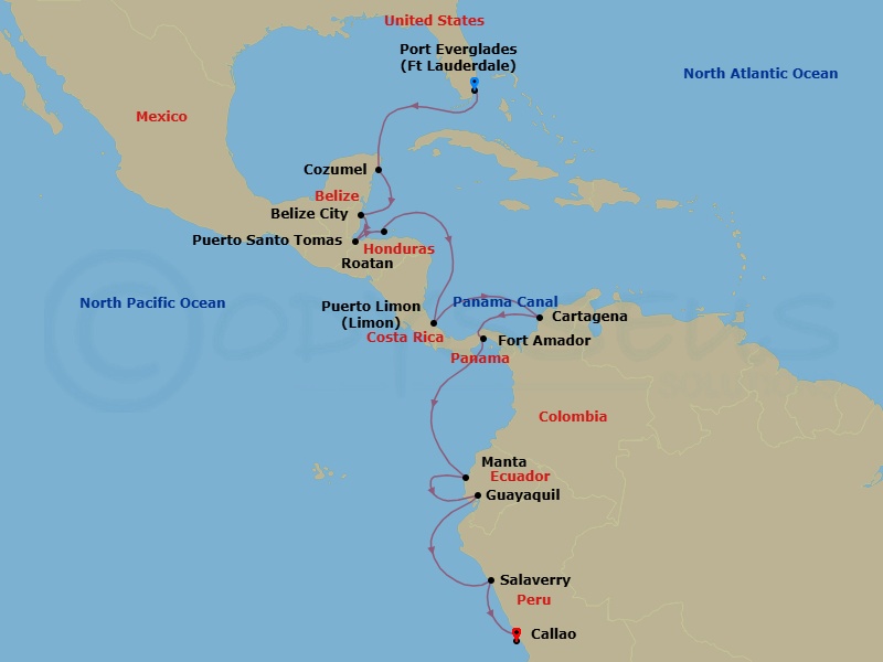 Itinerary map