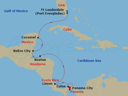 Itinerary map