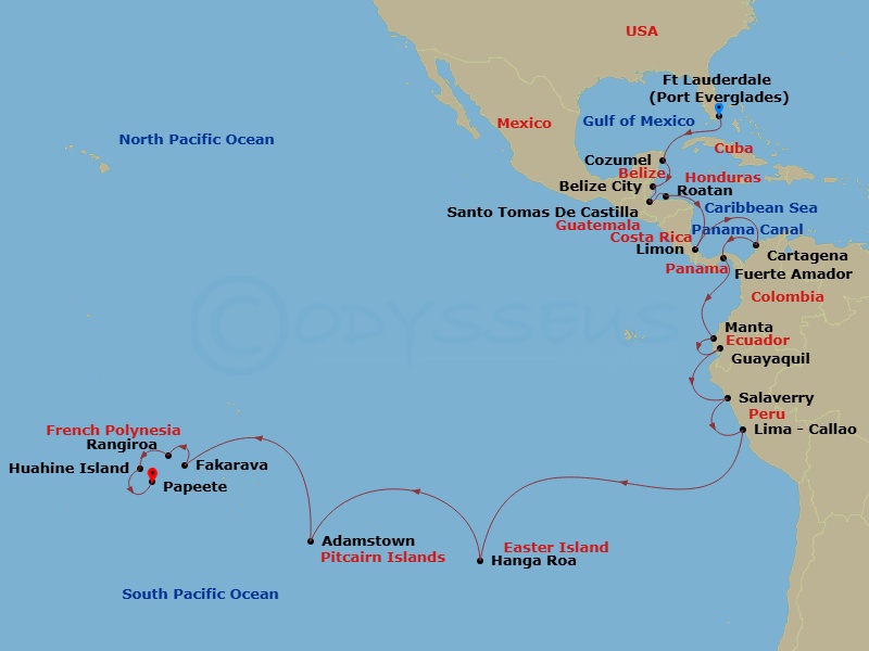 Itinerary map