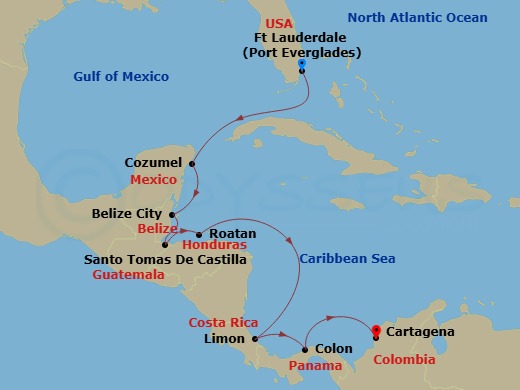 Itinerary map
