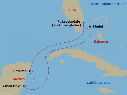 Itinerary map