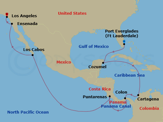 Itinerary map