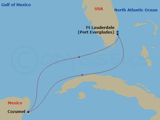 Itinerary map