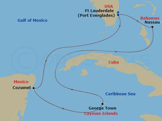 Itinerary map