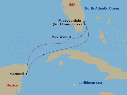 Itinerary map