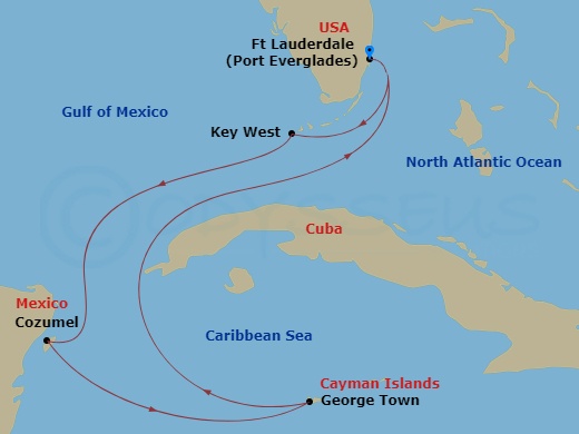 Itinerary map