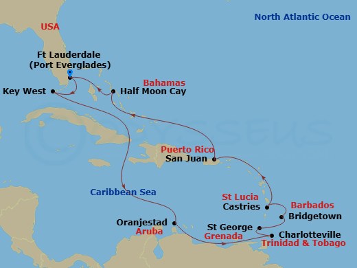 Itinerary map