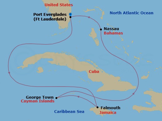 Itinerary map