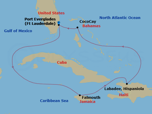 Itinerary map