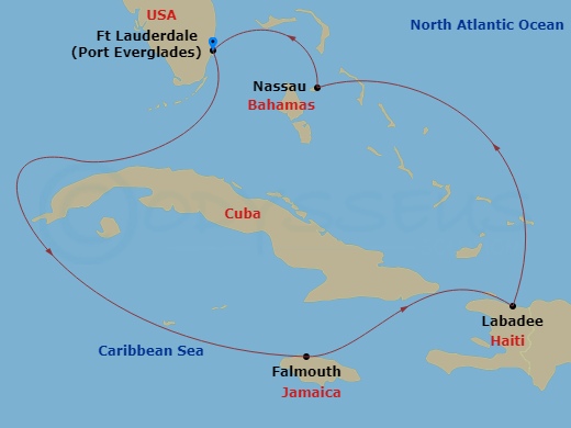 Itinerary map