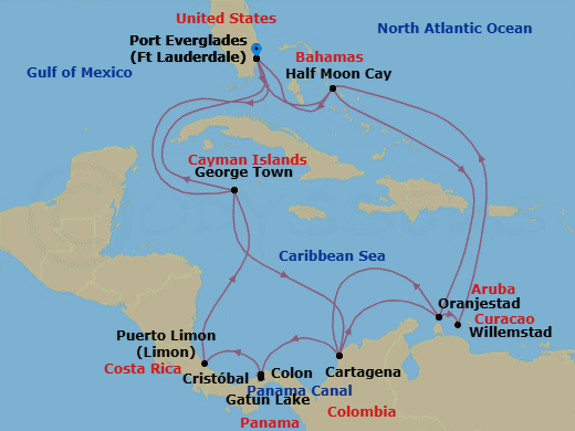 Itinerary map