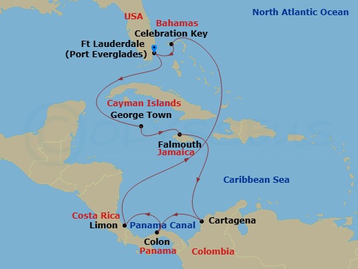 Itinerary map