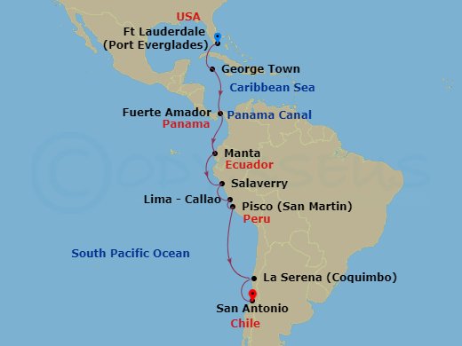 Itinerary map