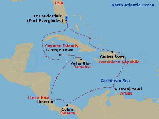 Itinerary map