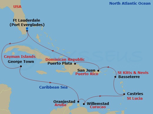 Itinerary map