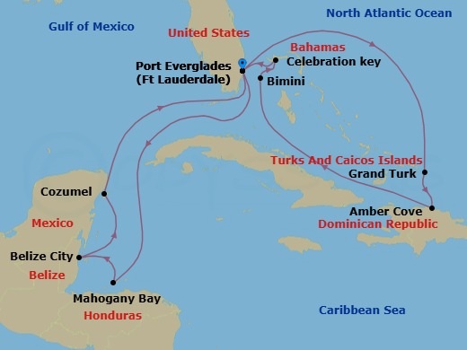 Itinerary map