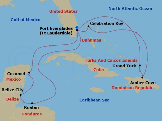 Itinerary map