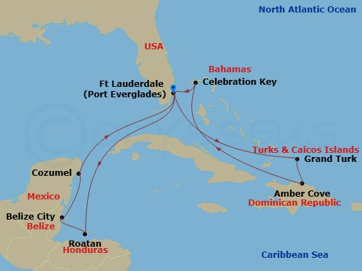 Itinerary map