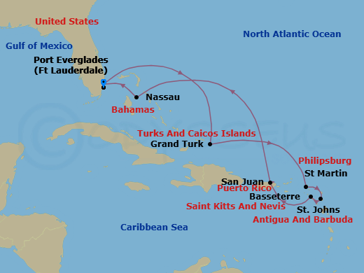 Itinerary map