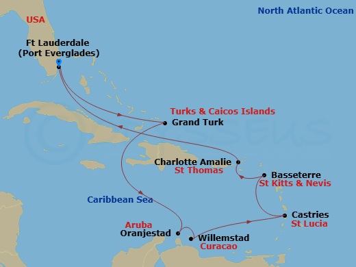 Itinerary map